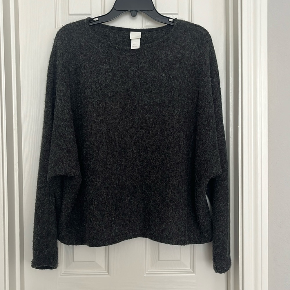 Fuzzy Textured Long Sleeve Sweater (large)
